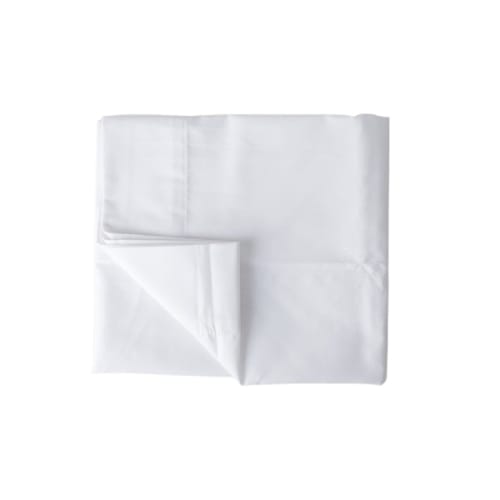 Fitted Sheet, T200, Single Pick 60/40, Double 54x80x12, White with Red ID Thread      